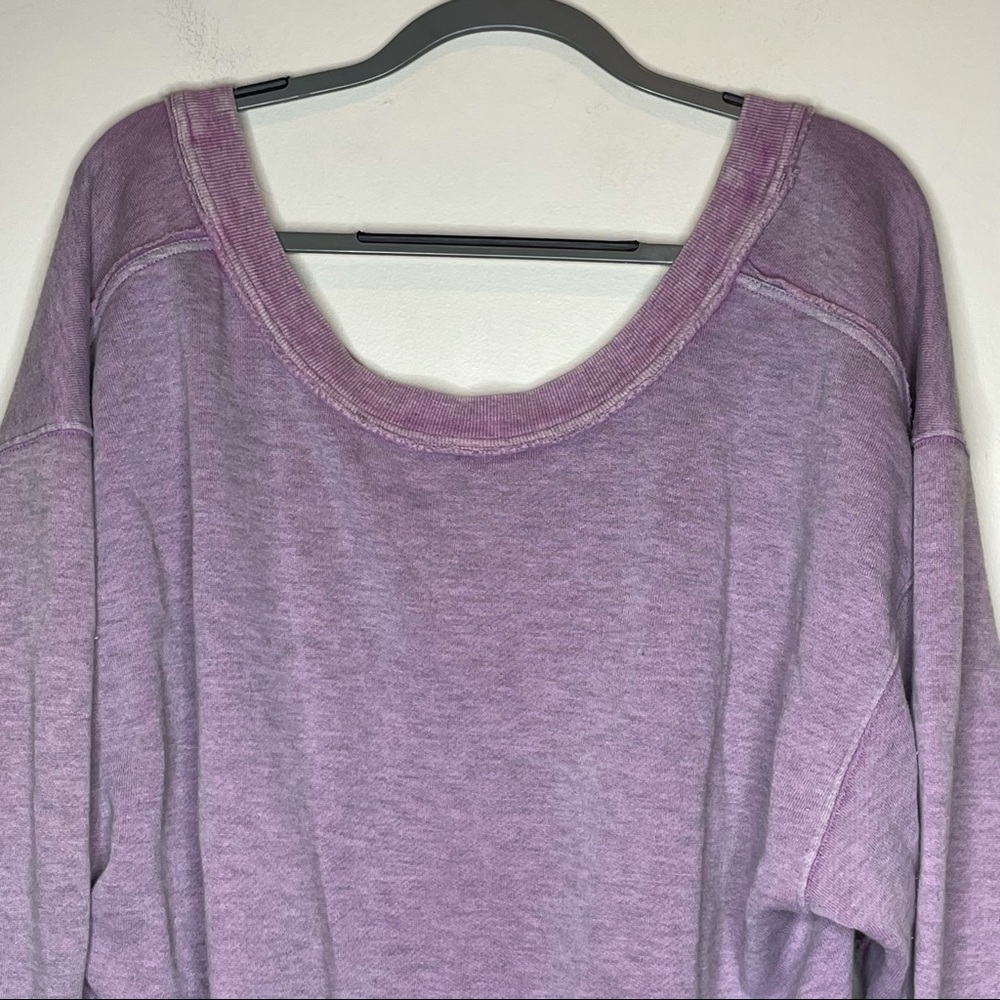 Free People oversized purple sweatshirt NWOT - Picture 3 of 6